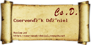 Cservenák Dániel névjegykártya